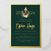 Holiday Open House Nutcracker Weihnachts-Party Folieneinladung (Vorderseite)