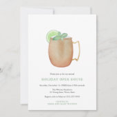 Holiday Open House Party Moskau Mule Watercolor Einladung (Vorderseite)