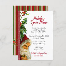 Holiday Open House Roter Glitzer Santa Holly
