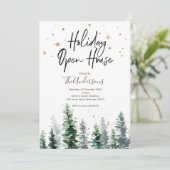 Holiday Open House Weihnachten Party Einladung (Stehend Vorderseite)