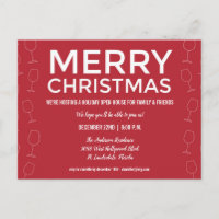 Holiday Open House Weihnachten Roter Party laden
