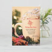 Holiday Open House Weihnachts-Einladung Einladung (Stehend Vorderseite)