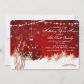 Holiday Open House Weihnachts-Ornament Einladung (Vorderseite)