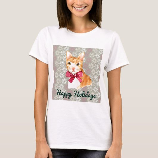 Holiday Orange Tabby T-Shirt (Vorderseite)