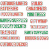 Holiday Organisieren individuell anpassbare Vinyl Aufkleber (Vorderseite)