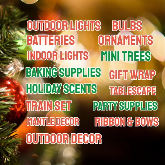 Holiday Organisieren individuell anpassbare Vinyl Aufkleber