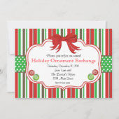 Holiday Ornament Exchange Ingwer Brot Männer Einladung (Vorderseite)