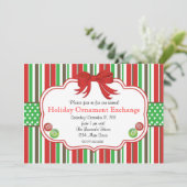 Holiday Ornament Exchange Ingwer Brot Männer Einladung (Stehend Vorderseite)