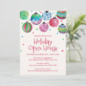 Holiday Ornament Holiday Open House Einladung (Stehend Vorderseite)