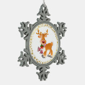 Holiday Ornament-Rudolph Schneeflocken Zinn-Ornament (Links)