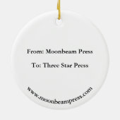 Holiday-Ornament zum Thema "Pilot-Briefpapier" Keramik Ornament (Hinten)