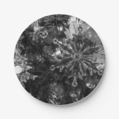 Holiday Ornaments Graustufen Pappteller (Vorderseite)