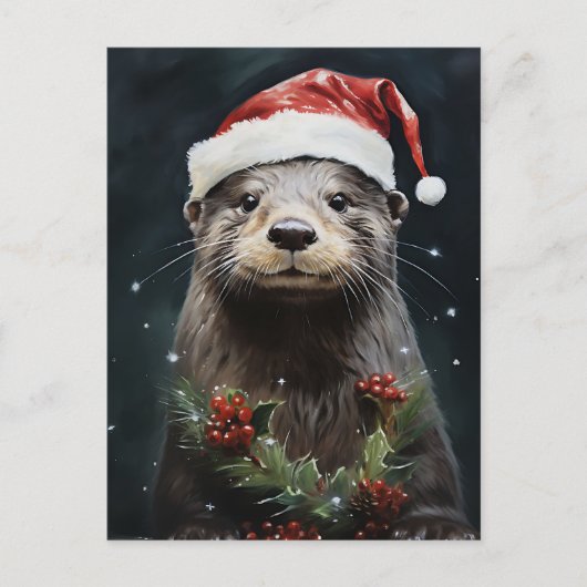 Holiday Otter Postkarte (Vorderseite)
