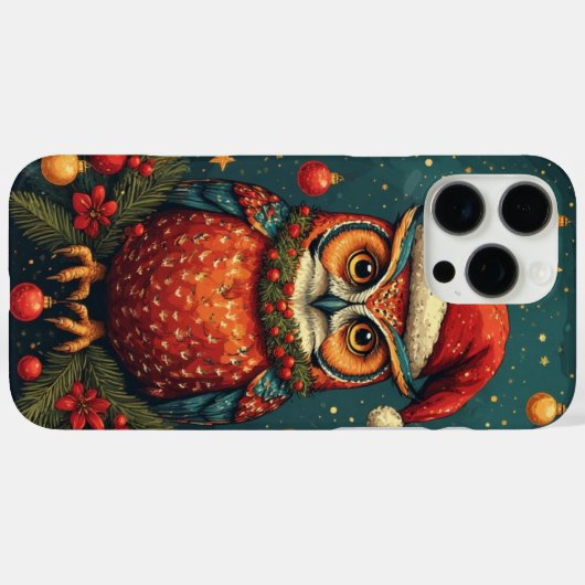 Holiday Owl Case-Mate iPhone Hülle (Rückseite (Horizontal))