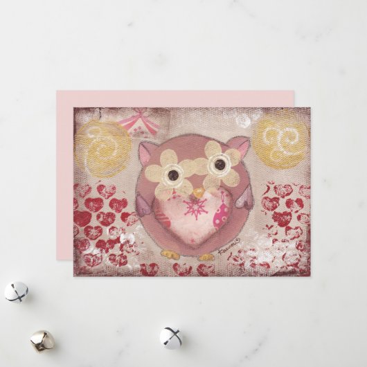 Holiday Owl Feiertagskarte (Vorderseite/Rückseite Beispiel)