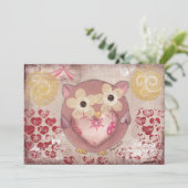 Holiday Owl Feiertagskarte (Stehend Vorderseite)