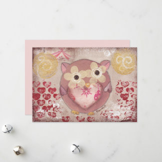 Holiday Owl Feiertagskarte