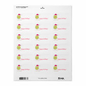 Holiday Owl Gift Tags Adressaufkleber (Vorne)