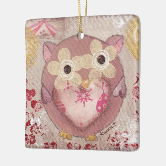 Holiday Owl Keramikornament (Links)