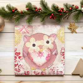 Holiday Owl Leinwanddruck