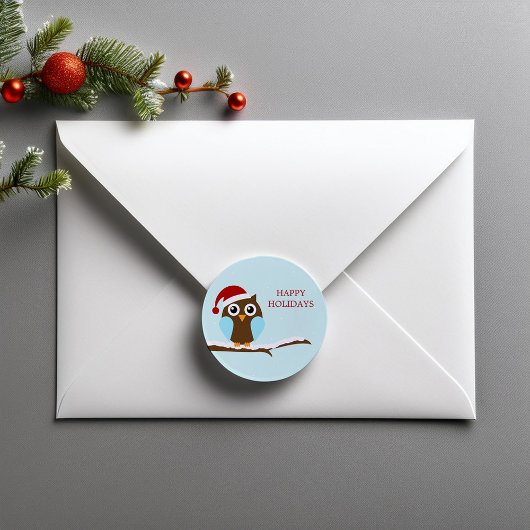 Holiday Owl Stickers