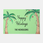 Holiday Palm Trees Personalisiert Fußmatte (Vorderseite)