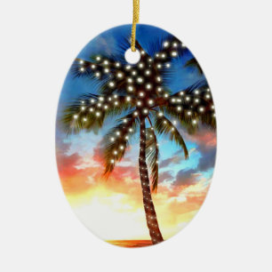 Holiday Palm Trem Lights - The Sunset Keramik Ornament