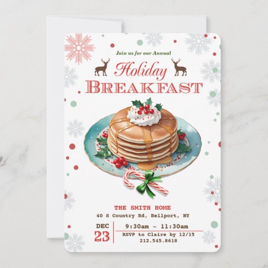 Holiday Pancakes Einladung (Vorderseite)