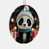 Holiday Panda Keramik Ornament (Rechts)