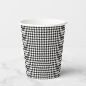 Holiday Paper Cup für Schwarzweiß-Hahnentrittmuste Pappbecher (Rückseite)