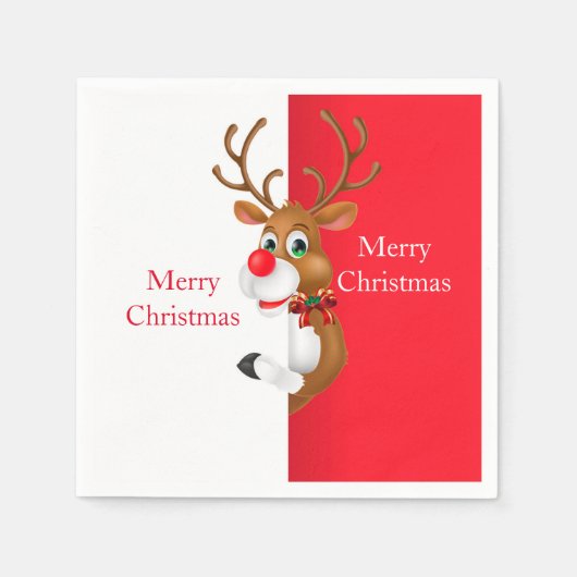 Holiday Paper Napkins Rudolph Serviette (Vorderseite)