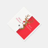 Holiday Paper Napkins Rudolph Serviette (Ecke)