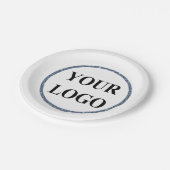 Holiday Paper Party Plate ADD LOGO Modernes Trends Pappteller (Schrägansicht)