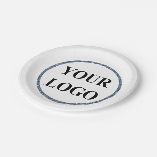 Holiday Paper Party Plate ADD LOGO Modernes Trends Pappteller (Schrägansicht)