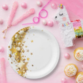 Holiday Paper Plates Gold Stars Pappteller (Party)