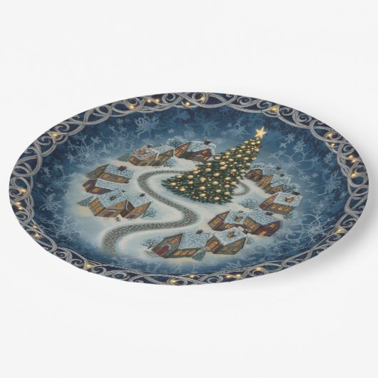 Holiday Paper Plates Pappteller (Schrägansicht)