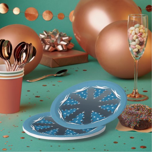 Holiday Paper Tellers Festive Blue Party Teller (Multi)
