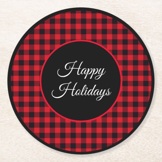 Holiday Paper Untersetzer Buffalo Kariert (Vorderseite)