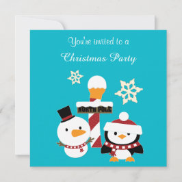 Holiday Party am Nordpol Pinguin Einladung