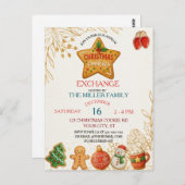 Holiday Party Cookies Exchange Postkarte (Vorne/Hinten)