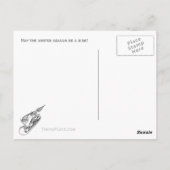 Holiday Party Einladung - Crazy Elf Sled Ride Postkarte (Rückseite)