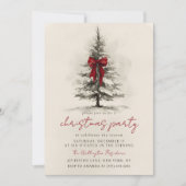 Holiday Party Festive Christmas Wreath Invitation Einladung (Vorderseite)