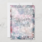 Holiday Party Funkelnd Pink Champagne Bokeh Einladung (Vorderseite)