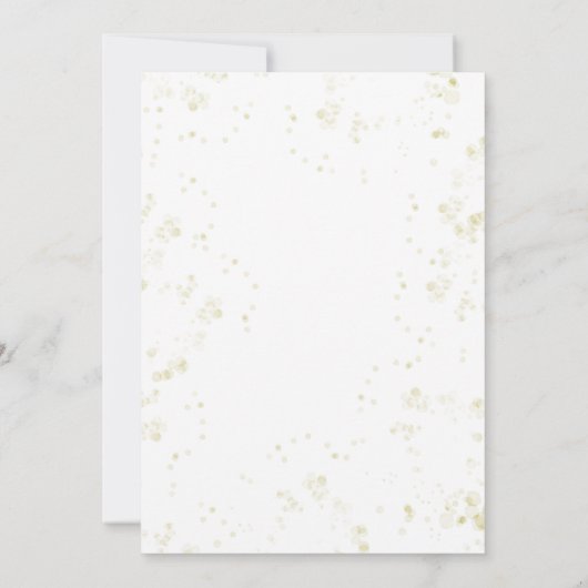 Holiday Party Gold-Kalligraphie Einladung (Rückseite)