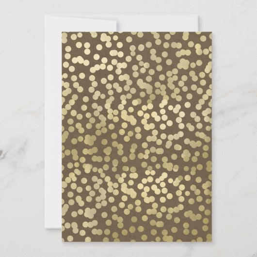Holiday Party Gold Script Modern Chic Rustic Kraft Einladung (Rückseite)