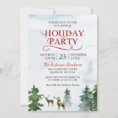 Holiday Party im Wildschwein-Wald Einladung (Vorderseite)