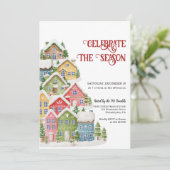 Holiday Party Invitation Celebrate the season Einladung (Stehend Vorderseite)