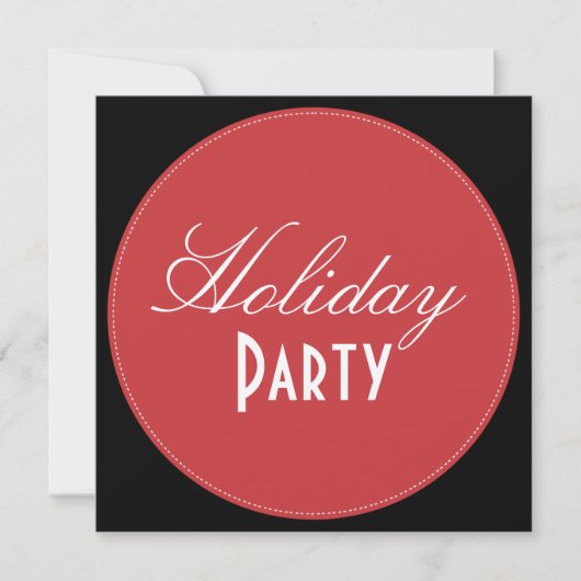 Holiday Party invitations, red + green dot Einladung (Vorderseite)