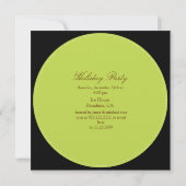 Holiday Party invitations, red + green dot Einladung (Rückseite)