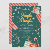 Holiday Party Jingle Mingle Weihnachtscreme Candy Einladung (Vorne/Hinten)